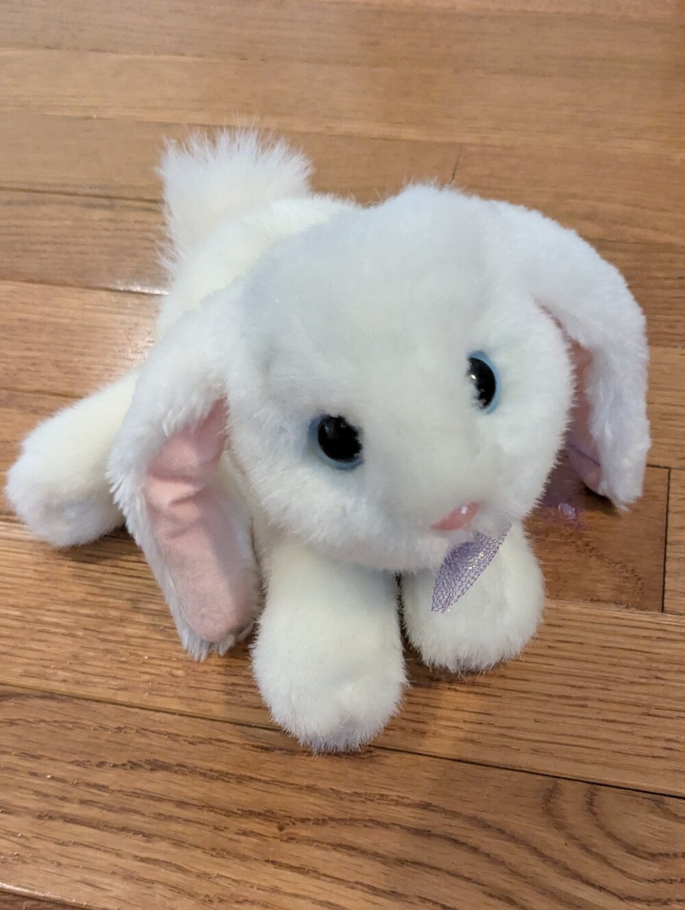 Kitty Kitty Kittens Tyco Bunny Bunny Bunnies White Bunny With Purple Ribbon 1994
